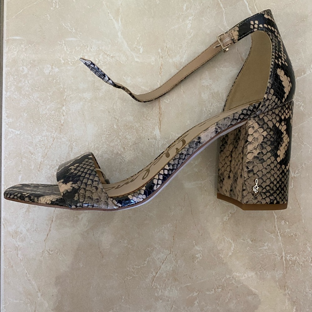 Sam Edelman Daniella Snake/Reptile print block heel